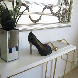 INC stiletto shoe pumps w/ black w/silver heal